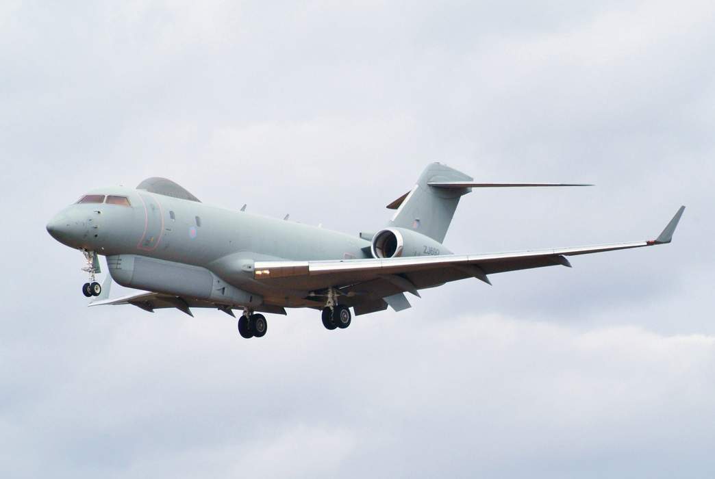 Sentinel spy plane makes last flight from RAF Waddington