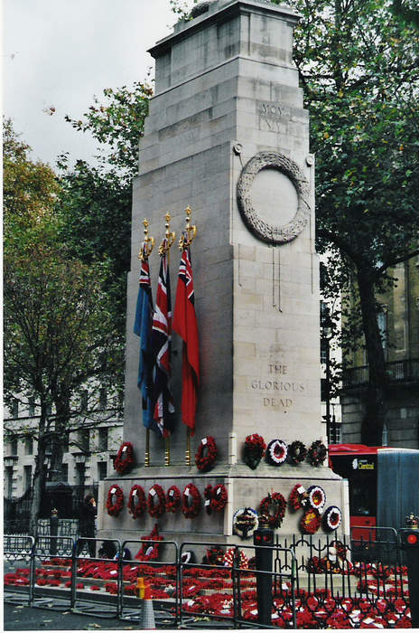 King leads Remembrance Day service at Cenotaph