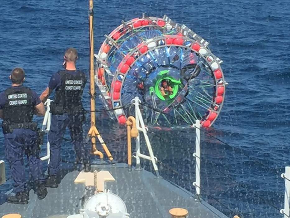 Florida man arrested after trying to cross Atlantic in hamster wheel vessel