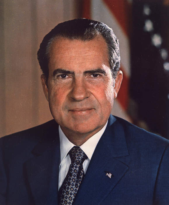 Richard Nixon departs from Washington for the last time as president