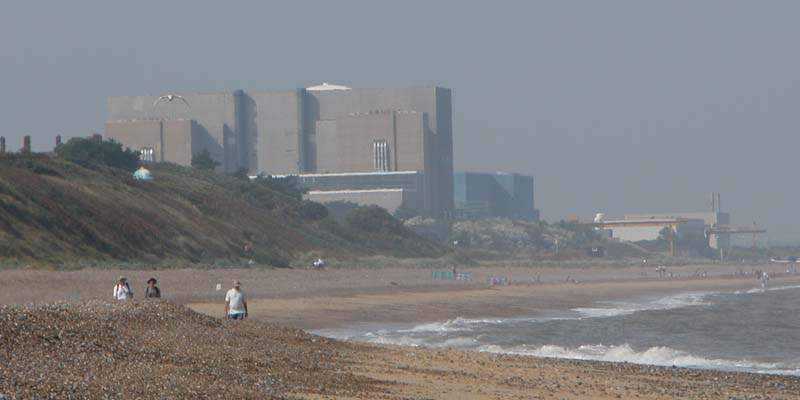 Sizewell: Inflatable whales used for beach training exercise