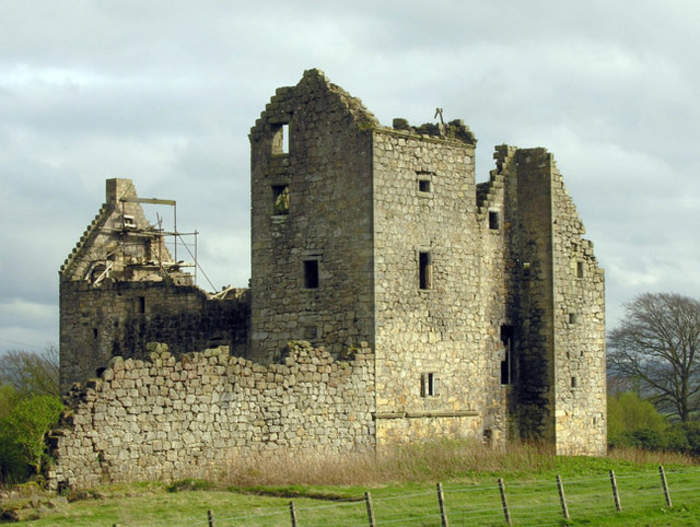 Large stones stolen from wall at Torwood Castle