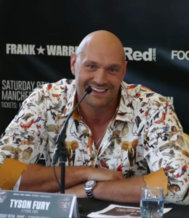 Tyson Fury v Dillian Whyte: Watch fighters weigh in before heavyweight bout at Wembley