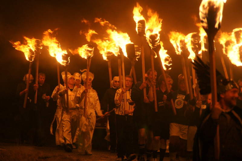 Women make history at Up Helly Aa fire festival