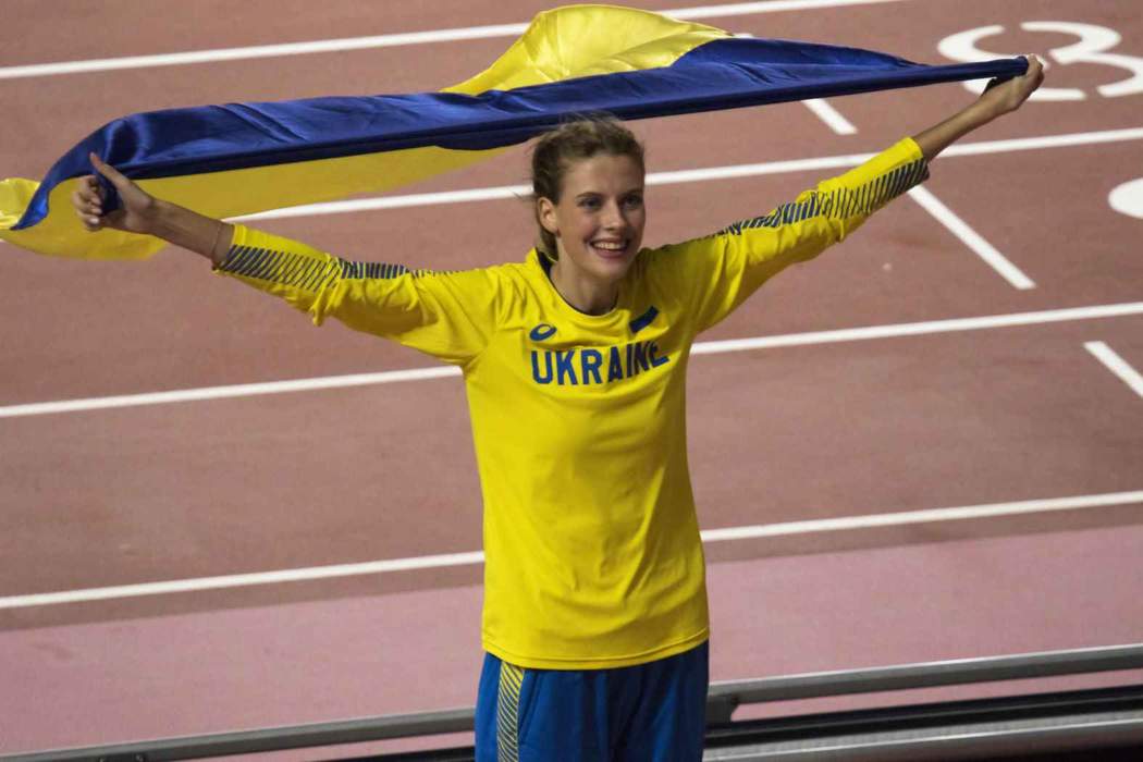 Ukraine's Mahuchikh wins emotional high jump gold after three-day journey