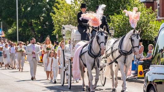 Applause for girl, 9, killed in Southport stabbings as mourners line street for funeral