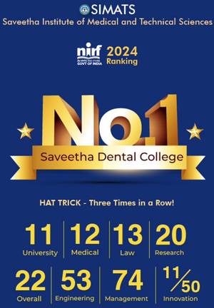 SIMATS Achieves Unprecedented Success in NIRF India Rankings 2024