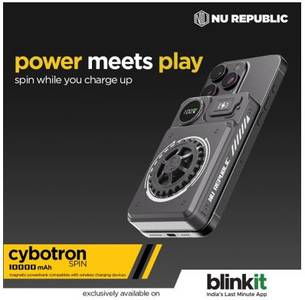 Nu Republic Drops the Cybotron Spin 10000 mAh Powerbank - India's First Wireless Power bank Designed as a Fidget Spinner