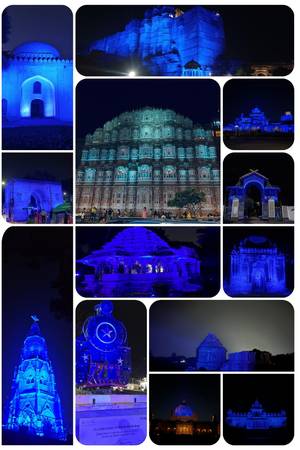 Iconic Monuments in India Turned Blue on October 4, in Support of Smile Train's Guinness World Records™ Attempt for World Smile Day