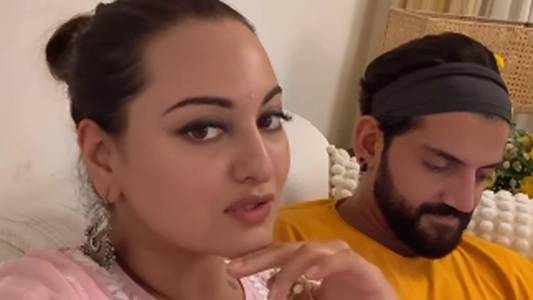 Sonakshi Sinha,Zaheer Iqbal celebrate first Karwa Chauth, share pics