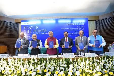 Book Release Play in The Joints: Tax Insights & The Play Continues by HMJ Ujjal Bhuyan, Mr R Venkataramani, Attorney General & HMJ Yashwant Varma, on Nov. 9, 2024