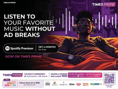 Times Prime Partners with Spotify to Offer Exclusive 4-Month Free Premium Membership for Members