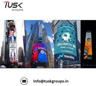 India to New York: Launch Your Brand at Premium Times Square Billboard Displays with Tusk Groups