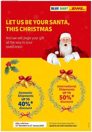 Blue Dart's 'Merry Express' Delivers Festive Cheer with Special Discounts on Domestic and International Shipments