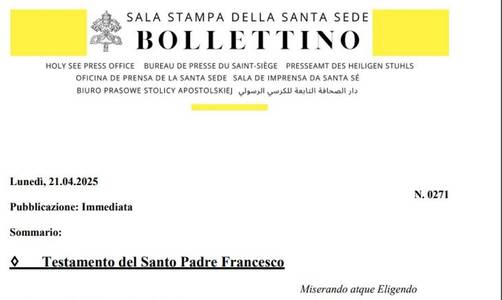 pope's final testament released as he outlines burial wishes - read in full