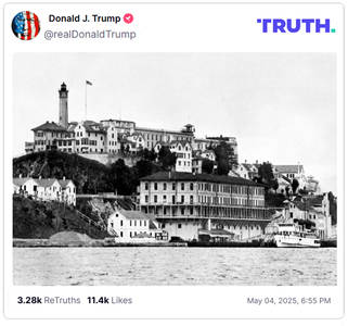 ‘OPEN ALCATRAZ!’ Trump Announces He’s Reopening and Expanding Notorious Prison: ‘A Symbol of Law, Order, and JUSTICE!’