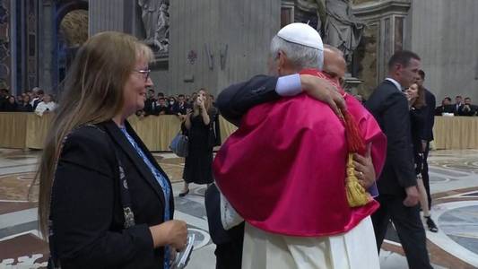 a hug from the pope's brother underlined just how much leo's life has changed