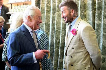 King Charles has surprise meeting with David Beckham days after Harry and Meghan dine with Brooklyn