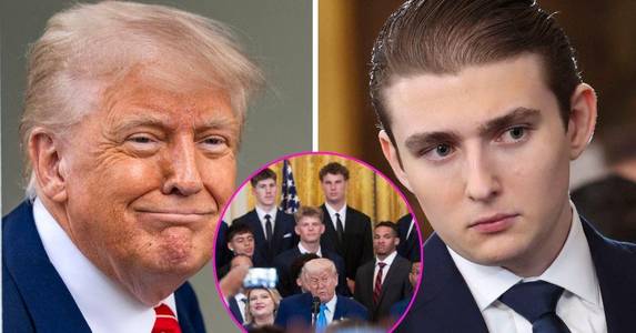 Donald Trump Jokes About Son Barron's Height as Florida Gators Take Over the White House