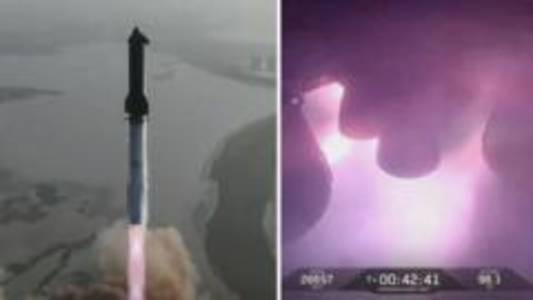 Moment SpaceX Starship spins out of control in test flight