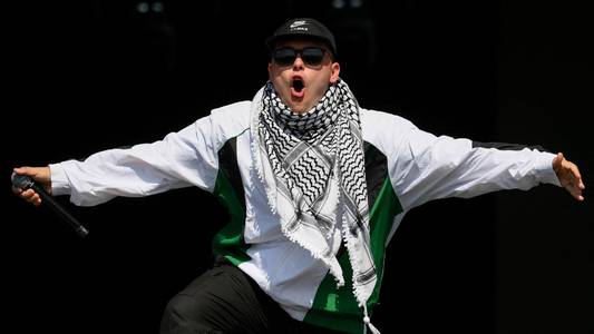 Kneecap rapper says he's a 'free man' as band draw huge Glastonbury crowd