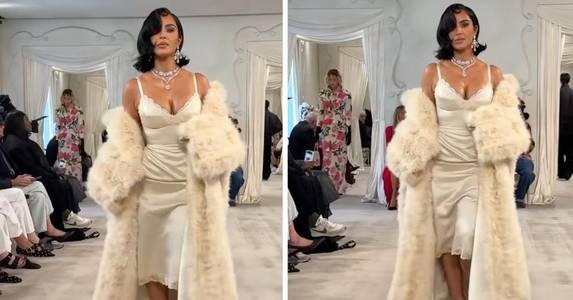 Kim Kardashian Slammed for Balenciaga Runway Walk as She Stuns in Busty Dress: 'Looks Like She's a Bored Housewife'