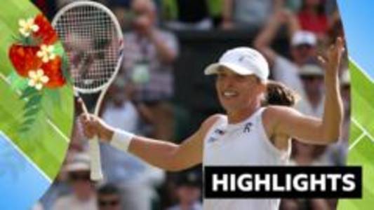Dominant Swiatek cruises to first Wimbledon title over Anisimova - highlights