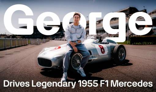 George Russell Drives Mercedes W196 at Silverstone!