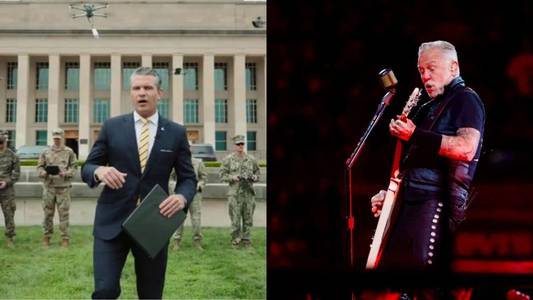 Pentagon Scrubs Metallica Track from Hegseth Drone Video After Copyright Warning