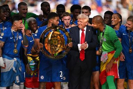 Trump 'masks smile' at Club World Cup as Cole Palmer has 4-word question for President