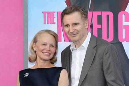 Liam Neeson and Pamela Anderson spark romance rumours but fans notice one telling moment between pair
