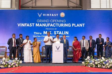 Vinfast Inaugurates Electric Vehicle Assembly Plant in Tamil Nadu, India