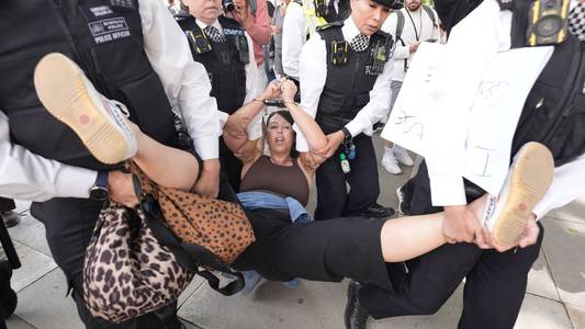 Police make arrests at protest in support of proscribed group Palestine Action
