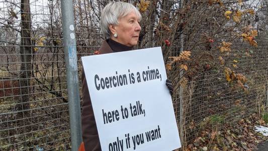 Woman arrested at anti-abortion protest faces no further action