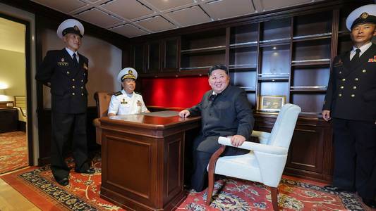 Kim Jong Un tours new warship - months after 'criminal' botched launch