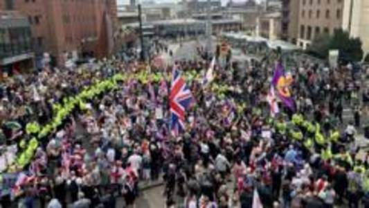 Hundreds of protestors in Liverpool city centre