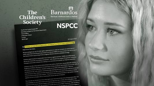 Urgent letter to home secretary over violence against women and girls strategy - as it omits child abuse