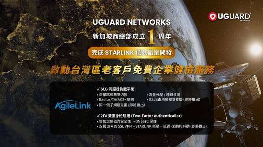 UGUARD NETWORKS Marks 1st Anniversary of Singapore Headquarters and Completes STARLINK LEO Satellite Development - Launches Free Enterprise Health and Check Service for Existing Customers in Taiwan